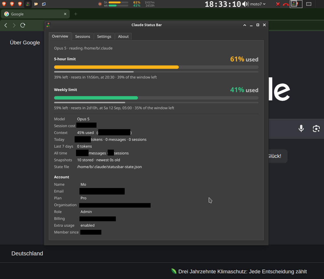 Claude Status Bar 1